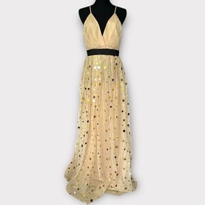 NWT‎ Apeach Cream Fairy Romantic Whimsy Prom Sexy Chic Evening Dress Size L